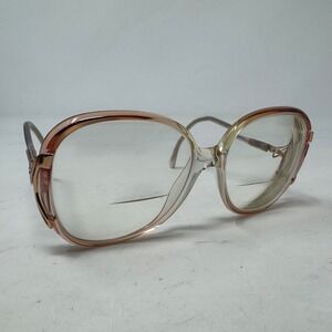 Luxottica Elegance Oversized Butterfly Eyeglass Frames Only Brownrose Italy 125